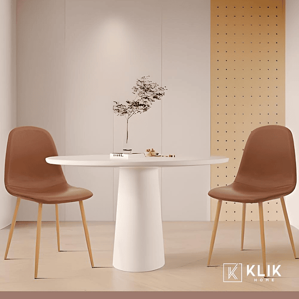 Pack de 4 Sillas Spoon Ecocuero Vintage - Café 8