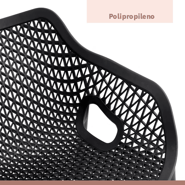 Pack de 4 Sillas Air Berlin Con Reposabrazos - Negras 5