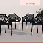 Pack de 4 Sillas Air Berlin Con Reposabrazos - Negras 7