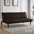 Futón Sofá Cama 2 cuerpos Simply - Ecocuero Café 2