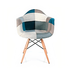 Butaca Sitial Eames Patchwork Acolchado - Celeste 1