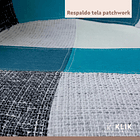 Butaca Sitial Eames Patchwork Acolchado - Celeste 15