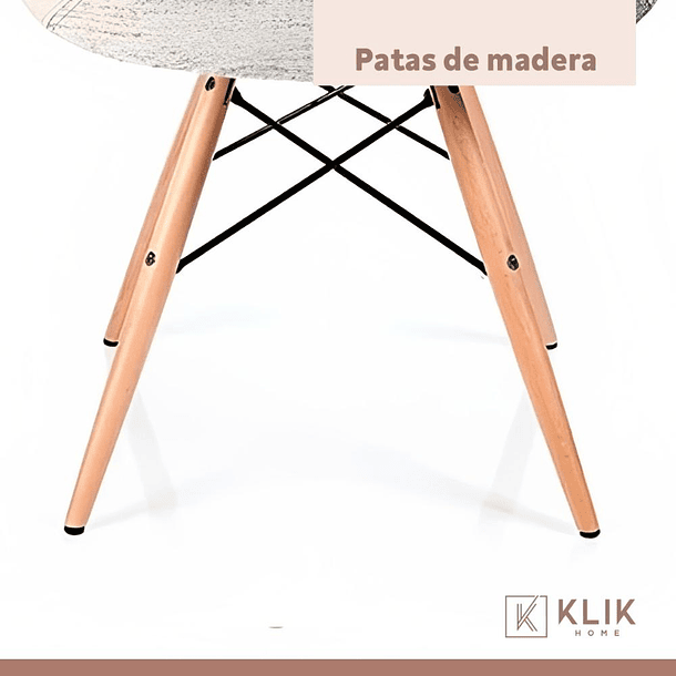 Butaca Sitial Eames Patchwork Acolchado - Celeste 16