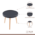 Mesa Lateral Pequeña Redonda Eames - Negra 3