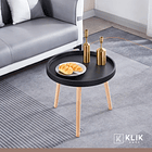 Mesa Lateral Pequeña Redonda Eames - Negra 8