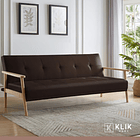 Futón Sofá Cama 3 cuerpos Amelia - Ecocuero Café 2