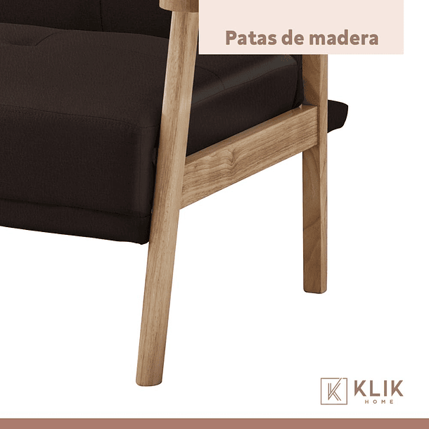 Futón Sofá Cama 3 cuerpos Amelia - Ecocuero Café 7