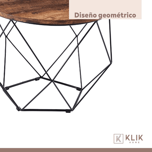 Juego dos mesas de centro lateral Madison enrejada - Natural 6