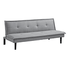Futón Sofá Cama 2 cuerpos Simply - Lino Gris 1
