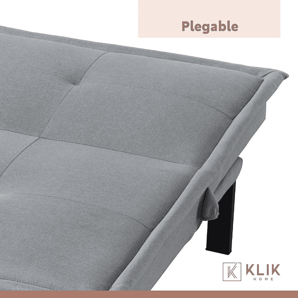 Futón Sofá Cama 2 cuerpos Simply - Lino Gris 6