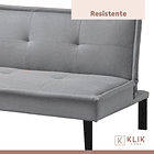 Futón Sofá Cama 2 cuerpos Simply - Lino Gris 7