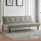 Futón Sofá Cama 2 cuerpos Sofía - Ecocuero Gris 2
