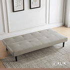 Futón Sofá Cama 2 cuerpos Sofía - Ecocuero Gris 8