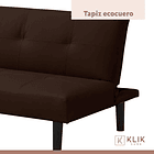 Futón Sofá Cama 2 cuerpos Sofía - Ecocuero Café 5