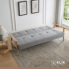 Futón Sofá Cama 3 cuerpos Amelia - Lino Gris 8