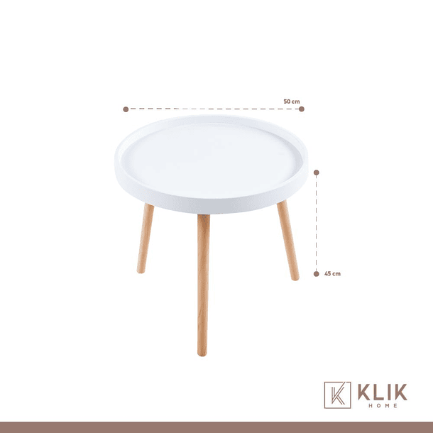 Mesa Lateral Pequeña Redonda Eames - Blanca 4