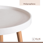 Mesa Lateral Pequeña Redonda Eames - Blanca 5