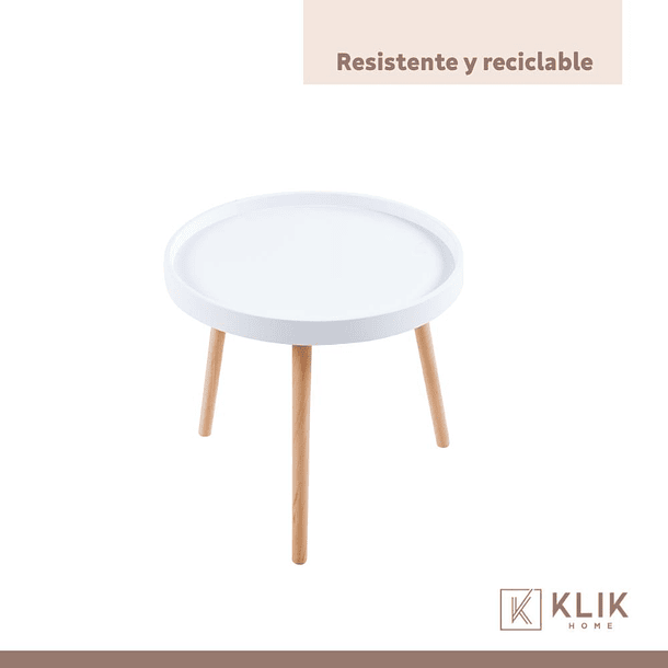 Mesa Lateral Pequeña Redonda Eames - Blanca 7