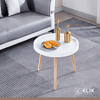 Mesa Lateral Pequeña Redonda Eames - Blanca 8