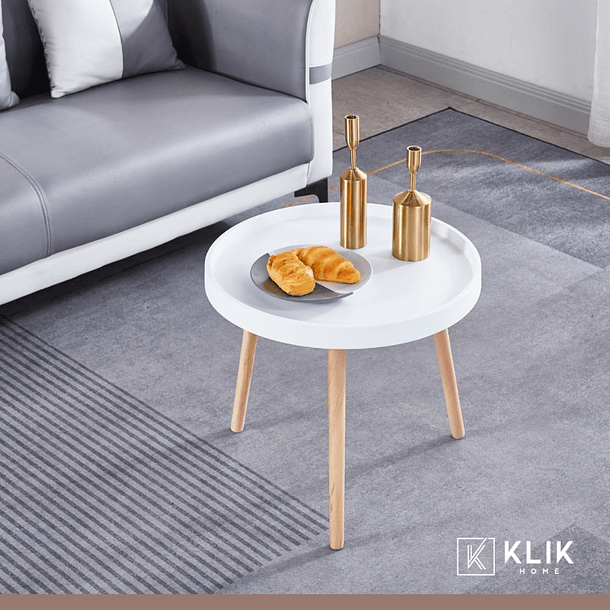 Mesa Lateral Pequeña Redonda Eames - Blanca 8