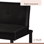 Futón Sofá Cama 2 cuerpos Simply - Ecocuero Negro 5