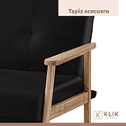 Futón Sofá Cama 3 cuerpos Amelia - Ecocuero Negro 5