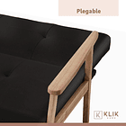 Futón Sofá Cama 3 cuerpos Amelia - Ecocuero Negro 6