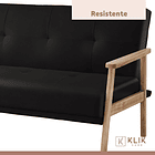 Futón Sofá Cama 3 cuerpos Amelia - Ecocuero Negro 7