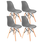 Pack de 4 Sillas Eames Grises 1