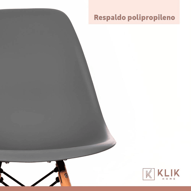Pack de 4 Sillas Eames Grises 5