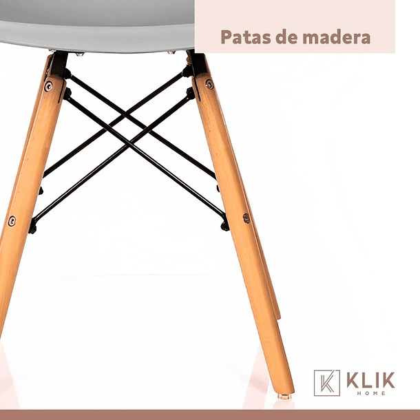 Pack de 4 Sillas Eames Grises 7