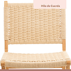 Pack de 2 Sillas de Comedor Danesa Elisa Wegner Madera con hilo de cuerda - Natural 5