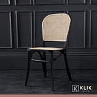 Pack de 2 Sillas de Comedor Hoffman o Lombardia Madera Rattan - Negra 8