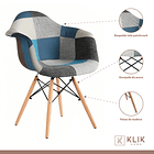 Pack de 2 Butacas Eames Patchwork Celeste 3