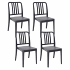 Pack de 4 Sillas Navy - Negras 1
