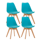 Pack de 4 Sillas Tulip Turquesa 1