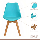 Pack de 4 Sillas Tulip Turquesa 4