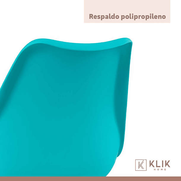 Pack de 4 Sillas Tulip Turquesa 7