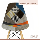 Pack de 4 Sillas Eames Patchwork Acolchada Tradicionales 6