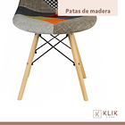 Pack de 4 Sillas Eames Patchwork Acolchada Tradicionales 7