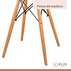 Pack de 4 Sillas Radar Acolchadas Ecocuero Blancas 6