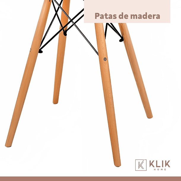 Pack de 4 Sillas Radar Acolchadas Ecocuero Blancas 6