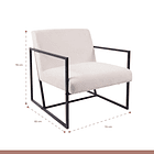 Poltrona Modern Fabric - Beige 4