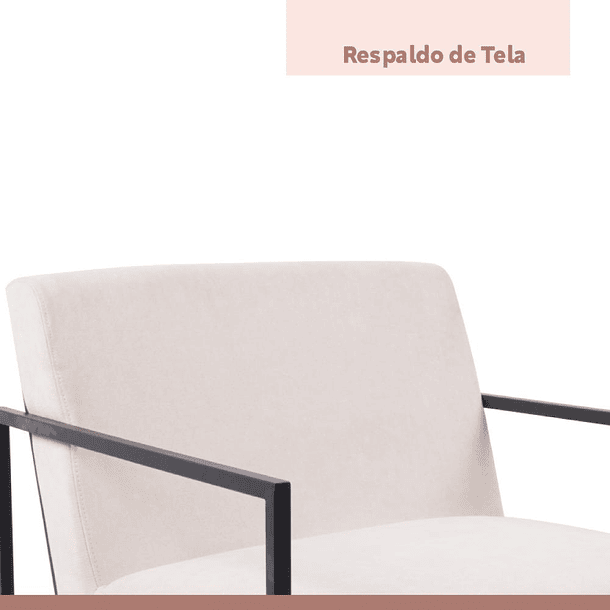 Poltrona Modern Fabric - Beige 5