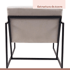 Poltrona Modern Fabric - Beige 7