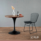 Pack de 4 Sillas Bertoia metal de terraza living comedor acolchada - Negra 8