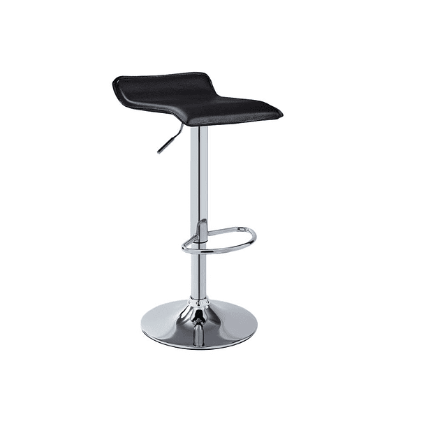 Taburete Piso de Bar Ajustable Simply - Negro 1