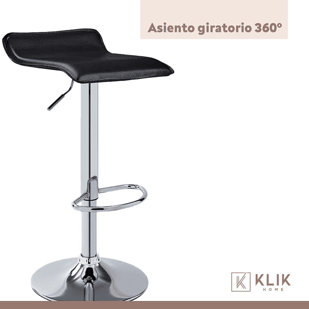Taburete Piso de Bar Ajustable Simply - Negro 13
