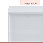 Velador Cajón y Espacio Almacenamiento Minimal Blanco 14