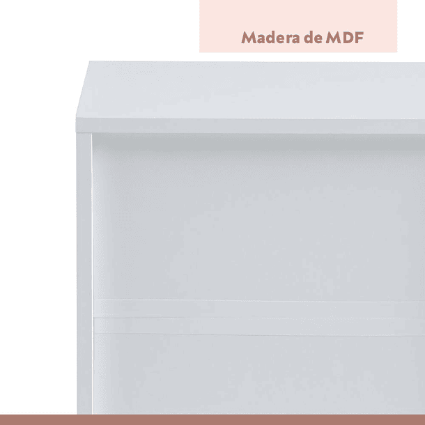 Velador Cajón y Espacio Almacenamiento Minimal Blanco 14